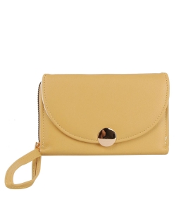 Fashion Flap Wallet Wristlet GLW-0143 YELLOW
